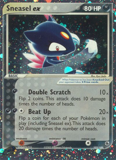 EX Ruby&Sapphire Holo Sneasel EX #103/109